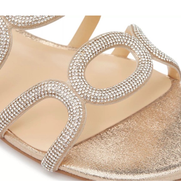 Jessica Simpson Gold Rhinestone Sandals - Picture 3 of 6